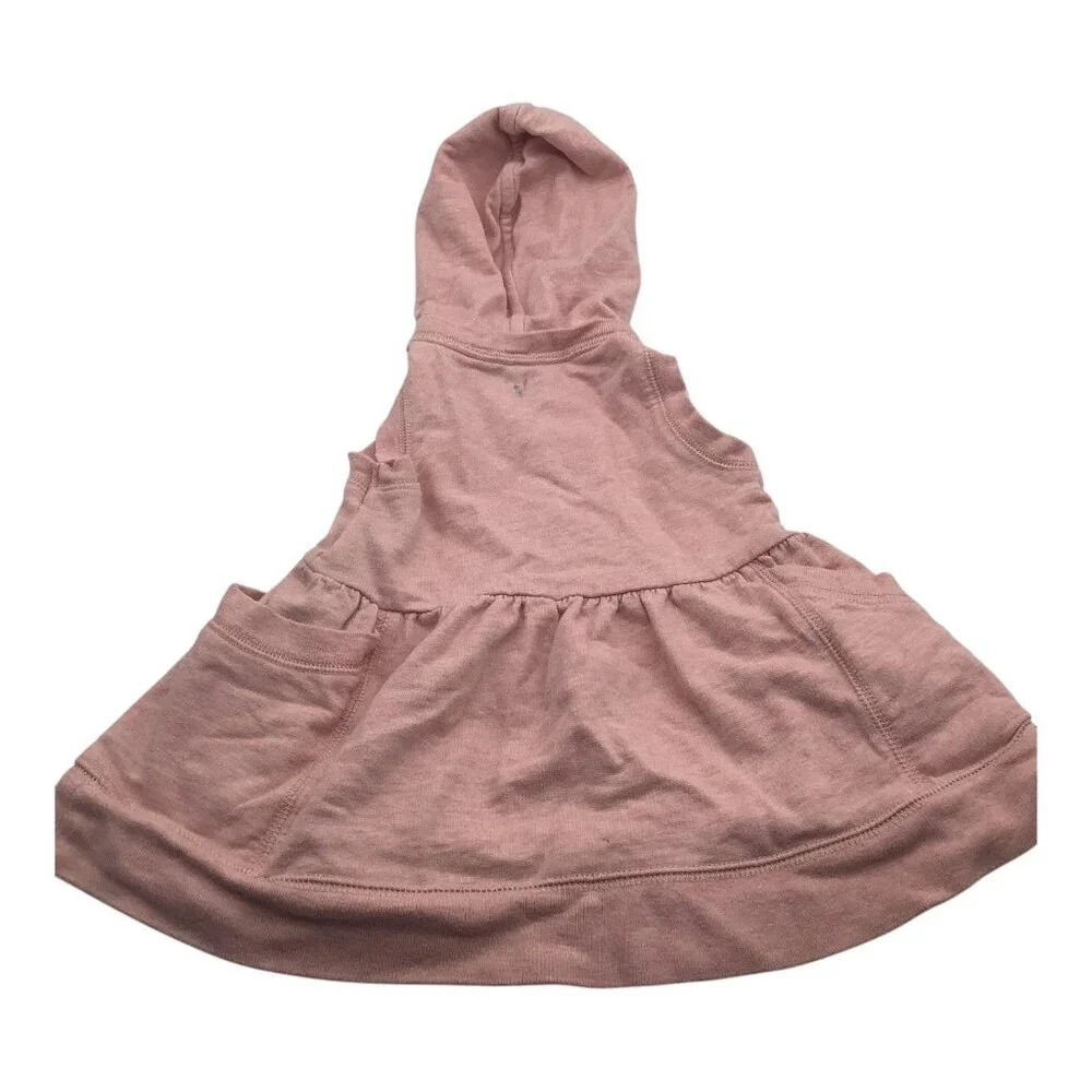 Ralph Lauren Hooded Dress GirlS 9 Months Pink Embroidered Detail Cotton‎